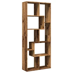Pregrada / regal za knjige boja drva 67 x 25 x 161,5 cm drveni