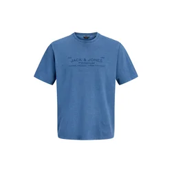 JACK & JONES Majica Bluaiden temno modra