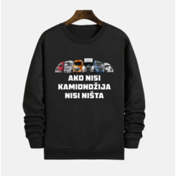 MAFIMI Muški duks Ako nisi kamiondžija nisi ništa, Crni