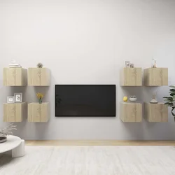 Zidni TV ormarići 8 kom boja hrasta sonome 30,5 x 30 x 30 cm