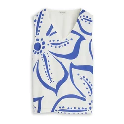 TOM TAILOR Top  modra / bela