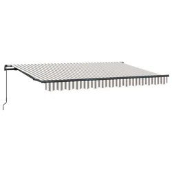 Skrovita tenda Svijetlo siva i bijela. 3,5 x 2 m tkanina