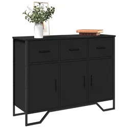 Komoda crna 97x32,5x74,5 cm od konstruiranog drva
