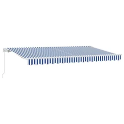 Vidaxl Retraktilna tenda Modra 350 x 200 cm blago