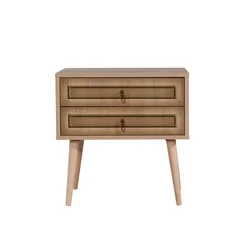 Hanah Home Two 420 Noćni stočić, 2 fioke, 60x61x40cm, Braon