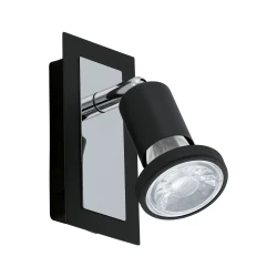 Eglo Sarria spot/1, led, gu10, 1x5w, 400lm, hrom/crna