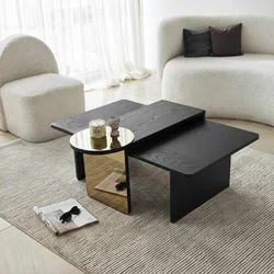 Hanah Home Set klub stolova Luna, 2 komada, Crna