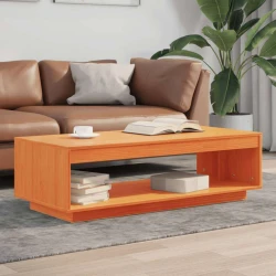 Stolić za kavu voštano smeđi 110x50x33,5 cm od masivne borovine
