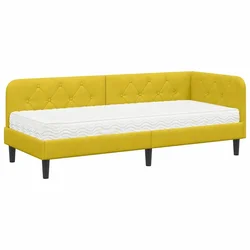 Vidaxl Kotna postelja Rumena 80 x 200 cm Žamet