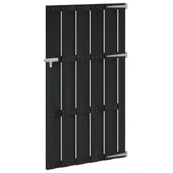 Vrtna vrata 100 x 180 cm WPC i aluminij Crna
