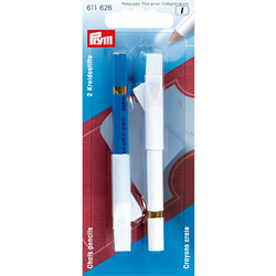 PRYM Chalk Pencils + Brush White/Blue