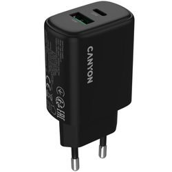 CANYON charger OnCharge 200 20W 1xPD 1xQC EU Black