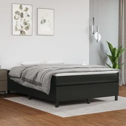 Okvir za krevet s oprugom crni 140x190 cm od umjetne kože