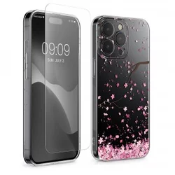 Prozoren ovitek za Apple iPhone 15 Pro Max - rdeča - 60386