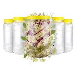 shumee 5x Plastični kozarec 3L PET tinkture za suho in tekočo hrano, za večkratno uporabo