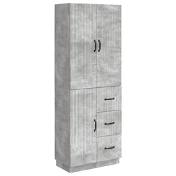 Set ormara 2 pcs Betonska siva Konstruirano drvo