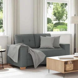vidaXL Dvosed temno siv 160x77x82 cm blago