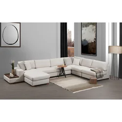 Atelier del Sofa Ugaona garnitura Loop 10 95x85x272cm Bela