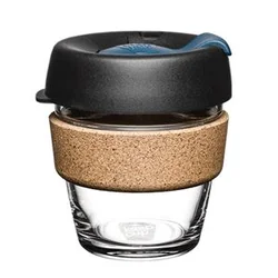 KeepCup Brew Cork Storm sklenený hrnček