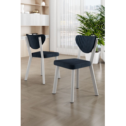 HANAH HOME Set stolica (6 komada) Arfe Anthracite White