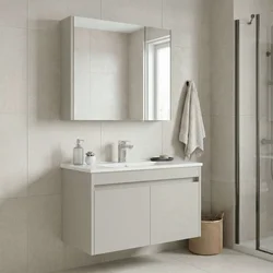 HANAH HOME Kupatilski ormarić sa umivaonikom i ogledalom (2 komada) Arno 85 788