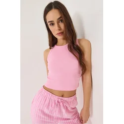 Bianco Lucci Ženska majica bez rukava 60602045, Okrugli izrez, Roze