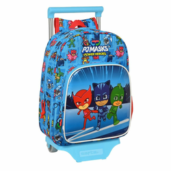 Školski Ruksak s Kotačima PJ Masks 26 x 34 x 11 cm Plava