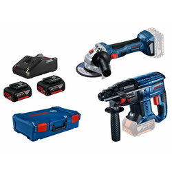 BOSCH Akumulatorski set alata GWS 180-LI + GBH 180-LI; 18V; 2x4,0 Ah u koferu (0615990N05)