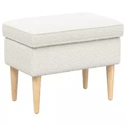 Stolica za noge Krem 55 x 35 x 41 cm Bouclé