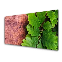 tulup.si Steklena slika Oak tree listi 125x50 cm 2 obešalnika