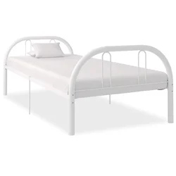Okvir za krevet bijeli metalni 90 x 200 cm