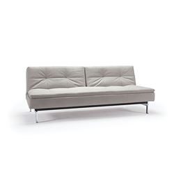 Kavč DUBLEXO SOFA BED s kromiranimi nogicami-Temno siva
