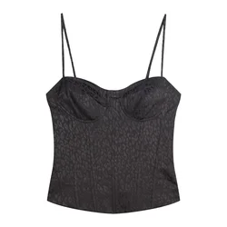 Bershka Top črna