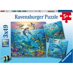 Ravensburger puzzle (slagalice) - 3x 49pcs Život u okeanu RA05149