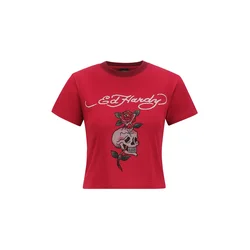 Ed Hardy Majica rdeča / bela