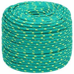 vidaXL Večnamenska uporabna vrv 6 mm 250 m Zelena PP