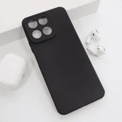 Maska za telefon Carbon fiber za Honor 200 Smart/ X7c, Crna