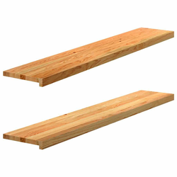 Prozorske klupice 2 kom svijetlosmeđe 140x25x2 cm masivne hrast
