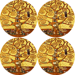 Bertoni Home Unisexs 4 Round Table Pads Set Art Deco