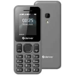 DENVER FAS-18060MSRB Mobilni Telefon, 2G, Dual SIM, 1.77, Sivi