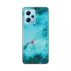 Silikonska maska za Xiaomi Redmi Note 12 5G (EU) Marbel Sky Print akvamarin