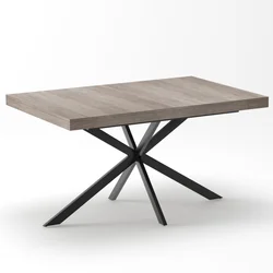 SONNENH Jedilna miza, MDF/kovina, siva, 180 x 80 x 76 cm, za jedilnico