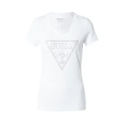 GUESS Majica srebrna/bela