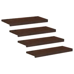 vidaXL Stopnice 4 kos 80 x 25 x 2 cm Temno rjava Trda bukovina