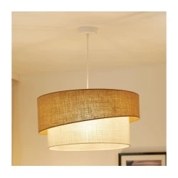 Brilagi - Luster na sajli SHINE 1xE27/15W/230V, O 50 cm, bež/krem