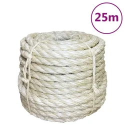 Vidaxl Vrv iz 100 % sisala 14 mm 25 m