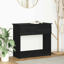 Konzolni stol s ladicama crni 85,5x38,5x74,5 cm