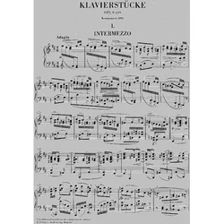 BRAHMS:PIANO PIECES