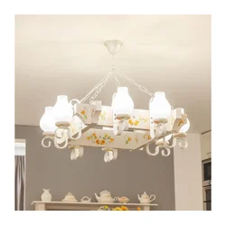 Brilagi - Luster na lancu QUEEN 8xE14/40W/230V bukva/krem