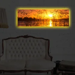 Opviq Slika na platnu sa LED osvetljenjem 30x90cm